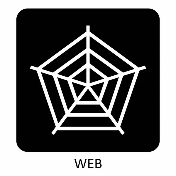 Spider web ikon illustration — Stock vektor