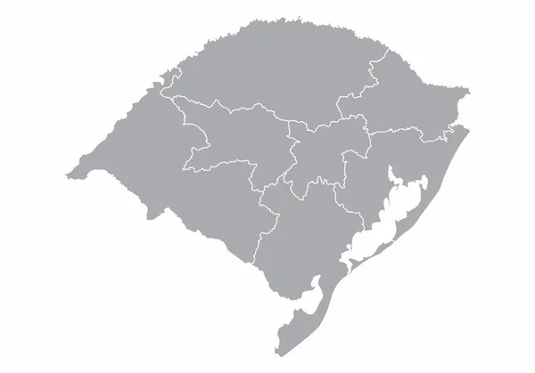 Rio Grande do Sul-státní regiony — Stockový vektor