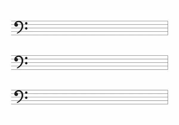 F Clef partitura musical — Archivo Imágenes Vectoriales