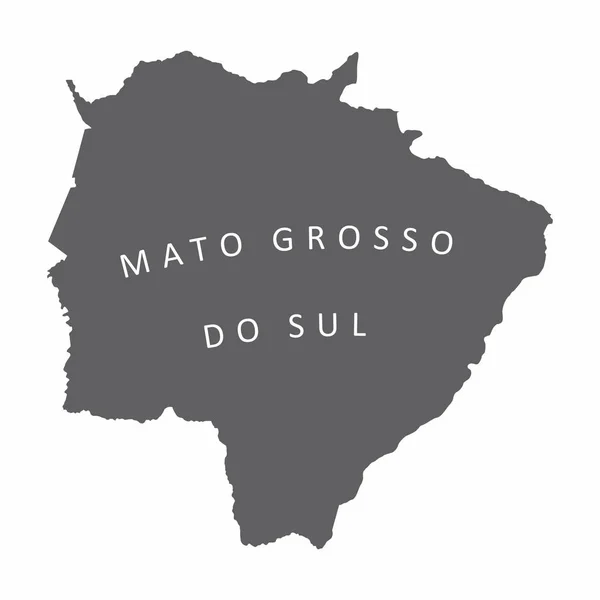 Мату-Гросу-ду-Сул державна карта силует — стоковий вектор