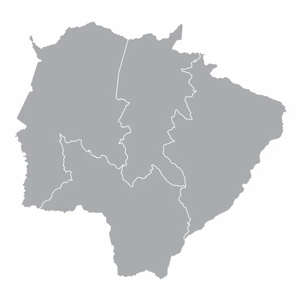 Mato Grosso do Sul Staatsgebieden — Stockvector