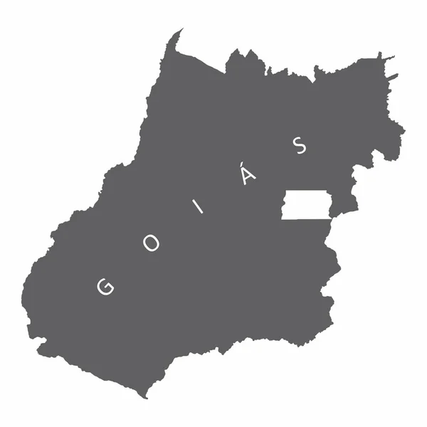 Mapa de la silueta de Goias State — Vector de stock