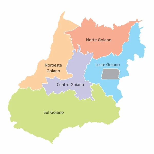 Regiones del Estado de Goias — Vector de stock