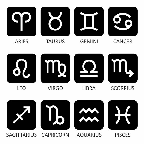 Astrology symbols set