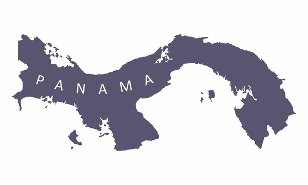 Mapa de silueta de Panamá — Archivo Imágenes Vectoriales