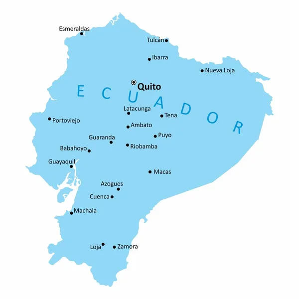Ecuador isolerad karta — Stock vektor