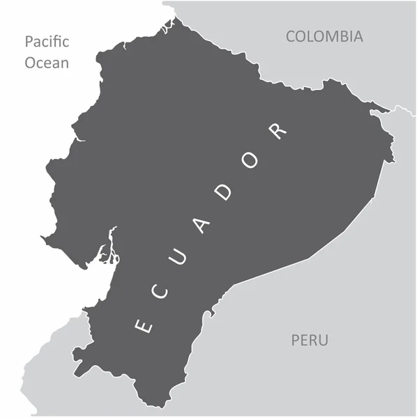 Ecuador-regionen kort – Stock-vektor