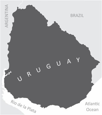 Uruguay bölge haritası
