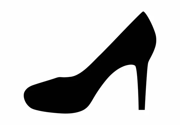 Woman shoe dark silhouette — Stock Vector