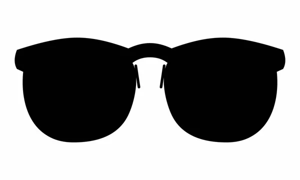 Gafas silueta oscura — Vector de stock