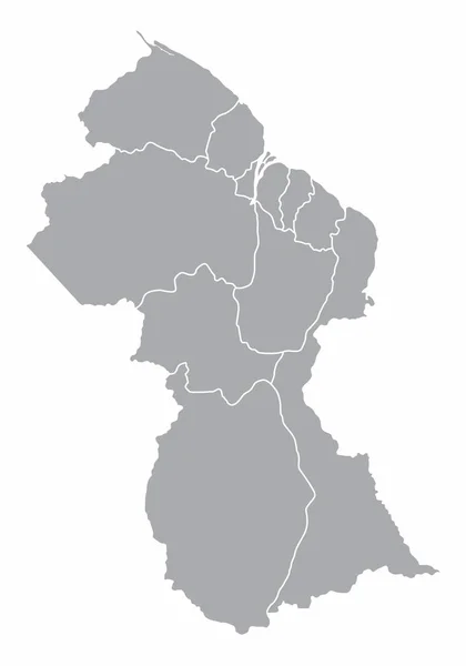 Carte des régions de Guyane — Image vectorielle