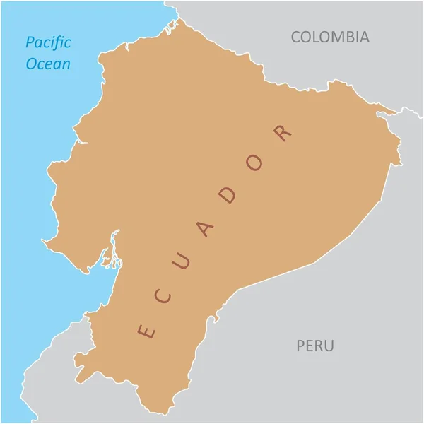 Mappa della regione Ecuador — Vettoriale Stock