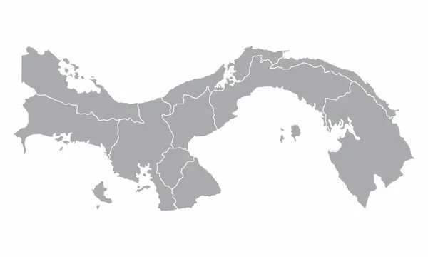 Panama bölgeleri Haritası — Stok Vektör