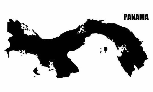 Panama carte de la silhouette — Image vectorielle