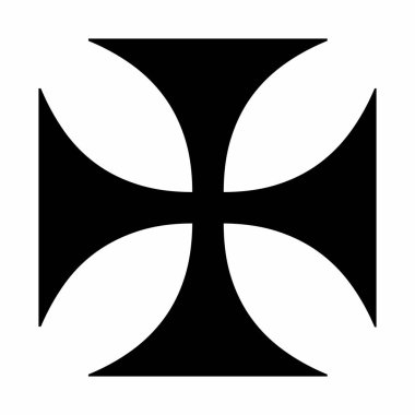 Malta çapraz koyu siluet