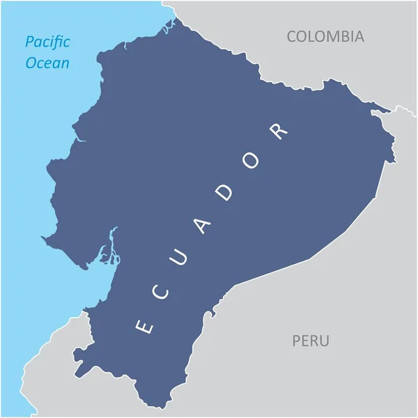 Ekvador bölge haritası — Stok Vektör