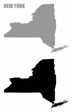 New York Eyaleti siluet haritaları