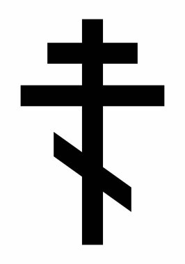 Ortodoks haç koyu siluet