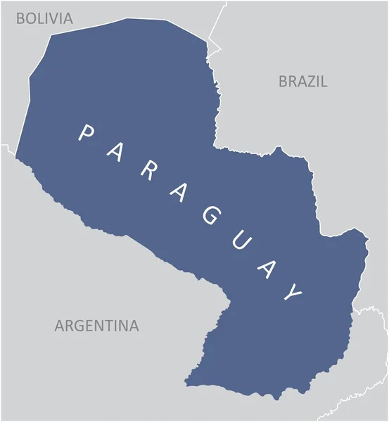 Carte de la région de Paraguay — Image vectorielle