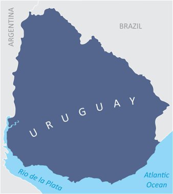 Uruguay bölge haritası