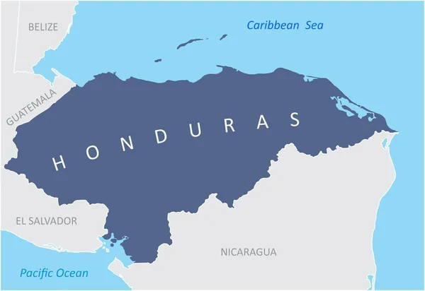 Mapa de Honduras región — Archivo Imágenes Vectoriales