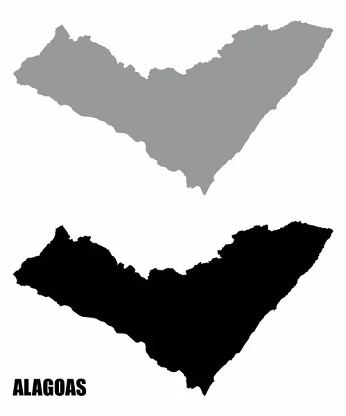 Cartes de silhouette d'Alagoas State — Image vectorielle