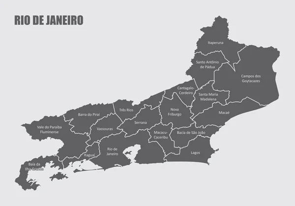 Rio de Janeiro Eyalet bölgeleri haritası