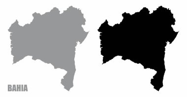 Bahia Devlet siluet haritaları