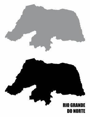 Rio Grande norte Devlet siluet haritaları yapmak