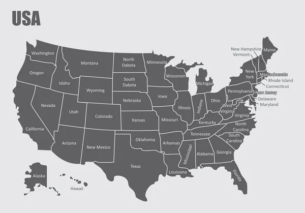 Ηνωμένες Πολιτείες χάρτη — Διανυσματικό Αρχείο