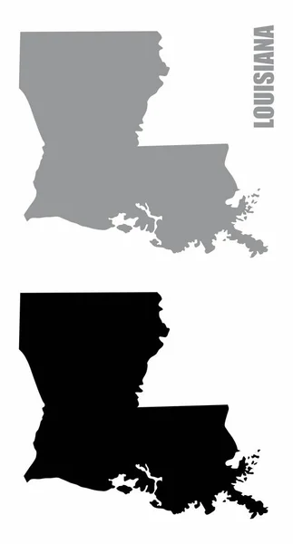 Mapa de silueta del estado de Louisiana — Vector de stock