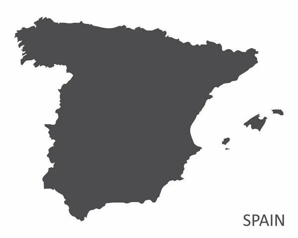 スペイン シルエット マップ — ストックベクタ