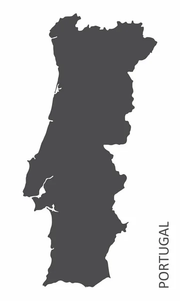 Mapa sylwetki Portugalii — Wektor stockowy