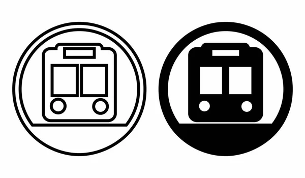 U-Bahn-Symbole gesetzt — Stockvektor