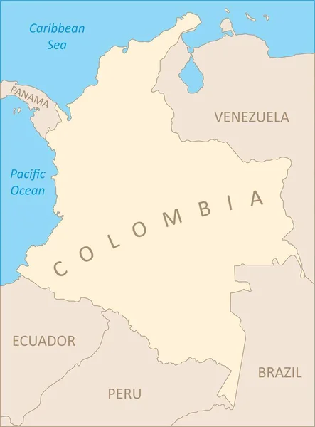 Mapa de Colombia región — Archivo Imágenes Vectoriales
