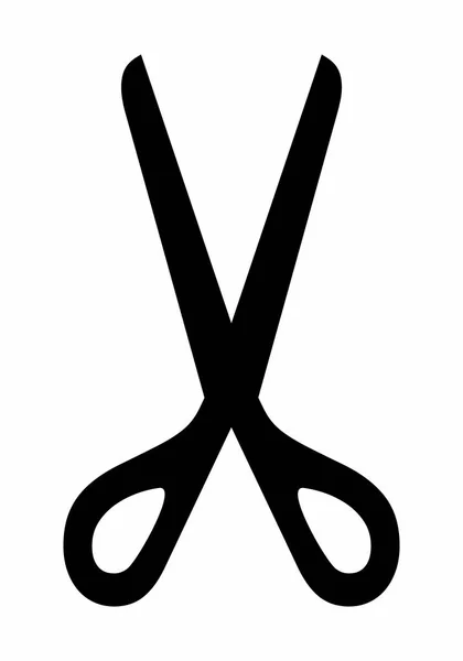 Icono de tijeras negras — Vector de stock