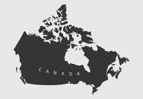 Kanada Silhouette karta — Stock vektor