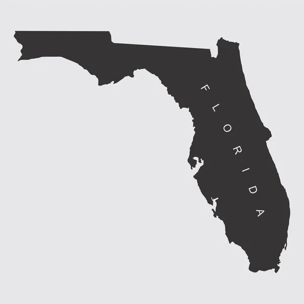 Mapa de silueta de Florida — Vector de stock