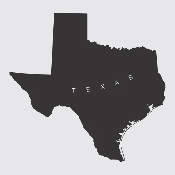Mapa de Silueta de Texas — Vector de stock
