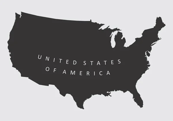 Силуэт карты США — стоковый вектор