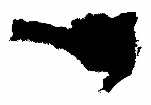 Mapa da silhueta do Estado de Santa Catarina — Vetor de Stock