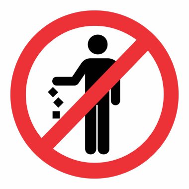 Do not litter icon clipart