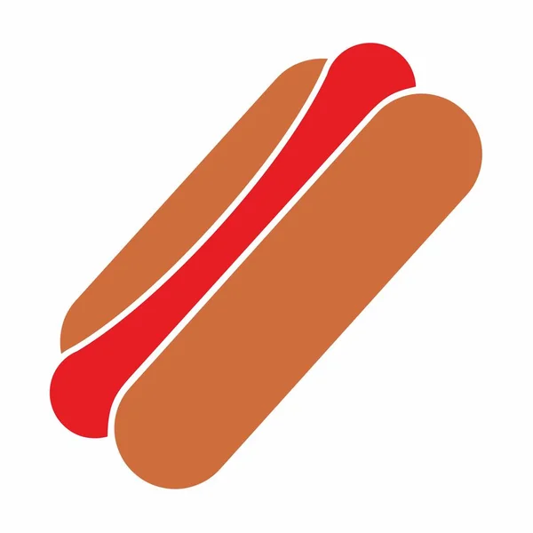 Ikona hot dogu — Stockový vektor