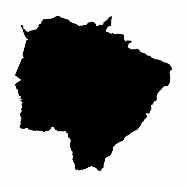 Mato Grosso do Sul állami Silhouette Térkép — Stock Vector