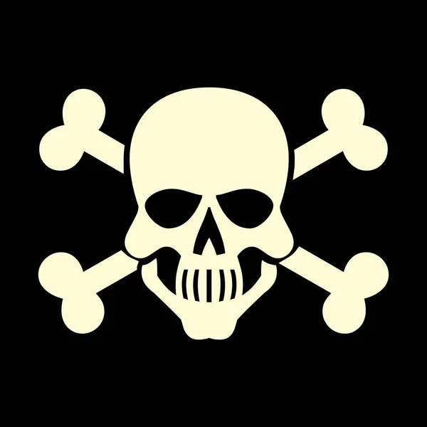 White skull icon — Stock Vector