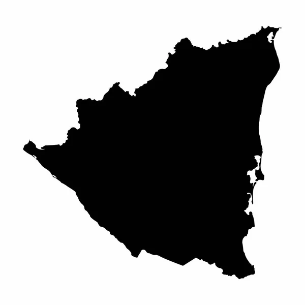 Nicaragua silhouet kaart — Stockvector