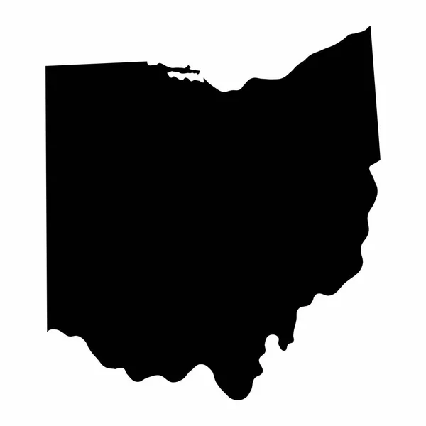 Mapa de la silueta del estado de Ohio — Archivo Imágenes Vectoriales