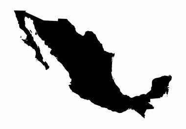 Meksika siluet haritası