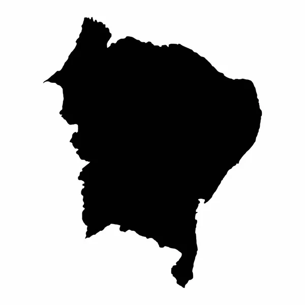 Brazil Northeast silhouette map — Stock Vector