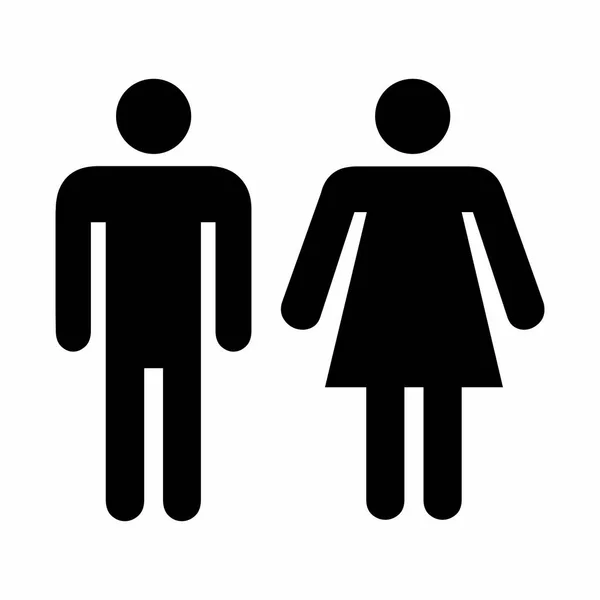 Mannen en vrouwen pictogram illustratie — Stockvector